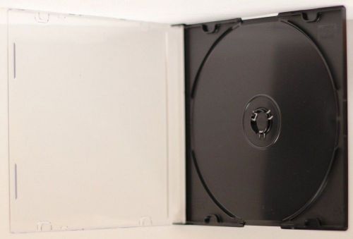 NEW 5.2mm Slim Black CD Jewel Cases, 100 Pack
