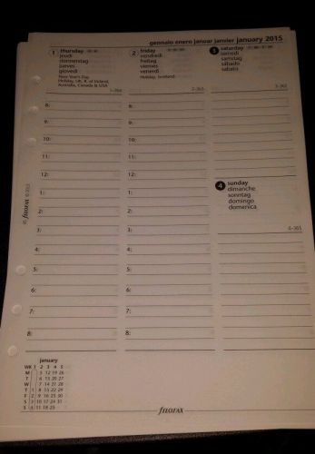 Filofax A5 2015 Multiple Languages Lined 8 to 8 Appointment