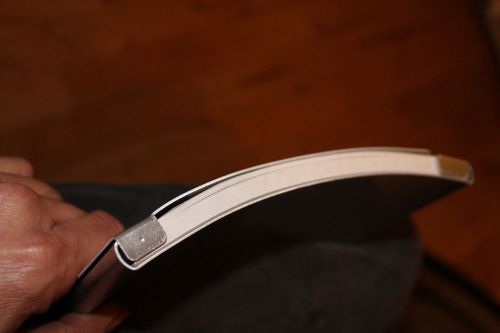4 x 6 aluminum mini clipboard metal ergonomic curved shape fits in back pocket for sale