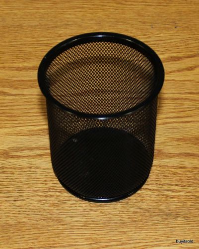 Desk accessories paperclip / coin holder black mesh/wire for sale