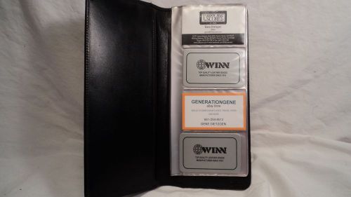 Winn Int. 6463 Black Leather 4 Hi Card File