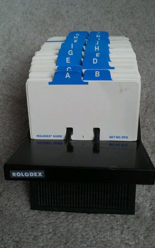 Vintage Rolodex V-Glide GL-24 card file organizer cards and index tabs