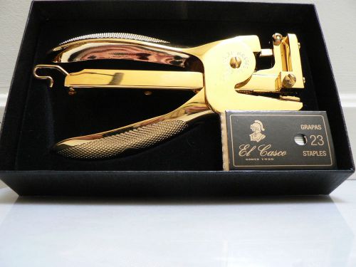 Deluxe Plier Stapler 23Kt Gold Plated EL CASCO model M-85 L