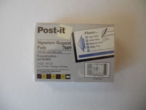 Post-it Signature Request Pads 7669 by 3M