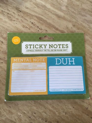 Pier 1 Sticky Notes: &#034;Mental Note &amp; Duh&#034;