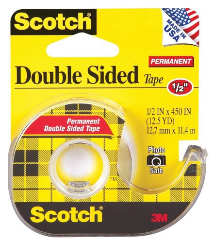 Scotch Double Sided Tape,1/2&#034; x 450&#034;  Cat. 137 Lot of 3