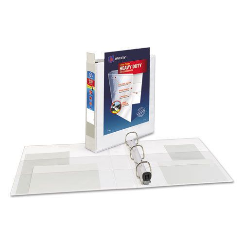Heavy-Duty View Binder with One Touch EZD Rings, 1-1/2&#034; Capacity, White