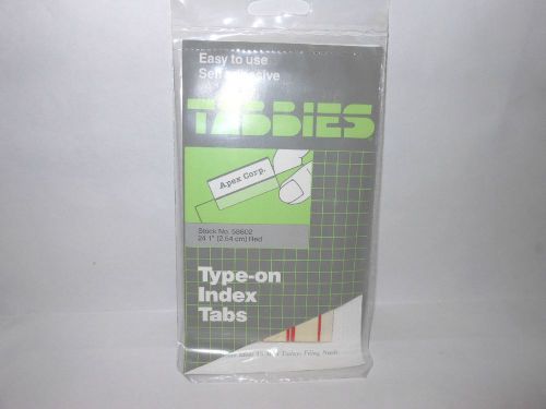 Tabbies 24 Easy to Use Self Adhesive 1&#034; yellow or red color Type-on Index Tabs