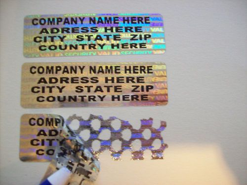 500 customized print svag-.5&#034;x1.5&#034; hologram security label sticker seals for sale