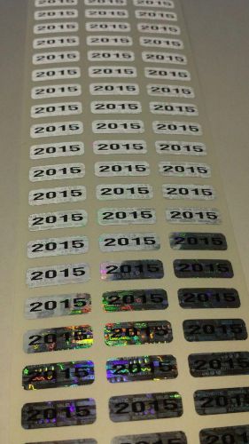 Small hologram security void labels stickers printed with 2015 for sale
