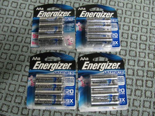 New Sealed 32 AA Energizer Ultimate Lithium Batteries Expires  2033 4/8packs