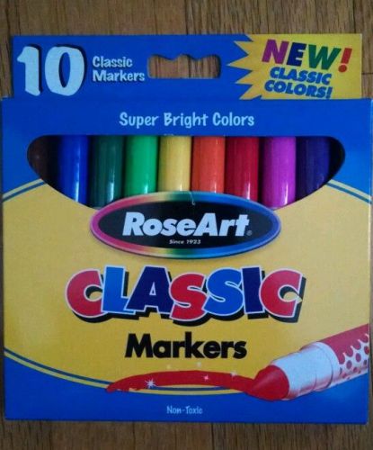 Get shipped quick 10-Count Roseart Classic Broadline Markers Packaging May Vary