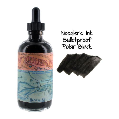 Noodler&#039;s Ink Fountain Pen Bottled Ink w/ Eyedropper, 4.5 oz. - Polar Black
