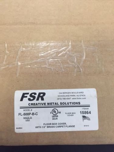 FSR FL-500P-B-C Cover With Beveled half inch Brass Carpet Flange- Lift Off Door