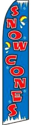 SNOW CONES BLUE BOW SWOOPER FEATHER BANNER 15&#039; FOOT NEW FLAG