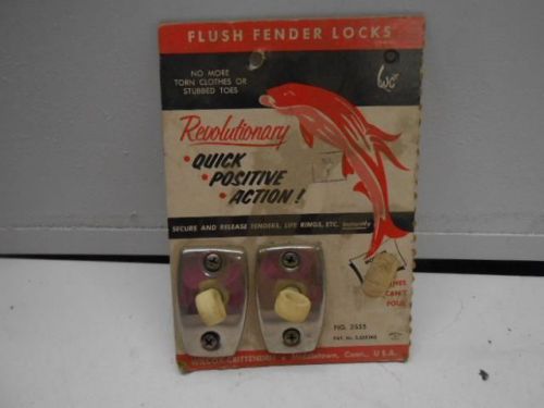 Nos vintage wilcox crittenden flush fender locks 2555  -19m6 for sale