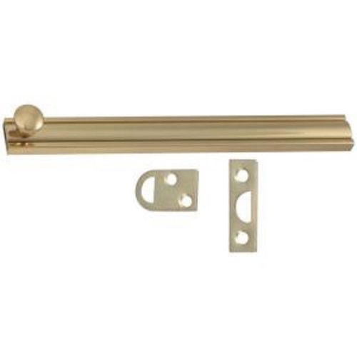 Ives solid brass with a polished brass finish security hardware 6&#034; surface bolt for sale