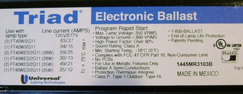 Triad Universal Electronic Ballast C240PUNVHP-B  for 1-2 25W - 40W CFL&#039;s