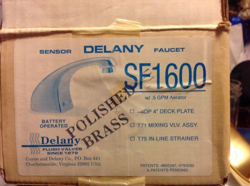 Delany SF1600 Battery Operated Sensor Lavatory Sink Faucet w/ .5 GPM *NEW* BRASS
