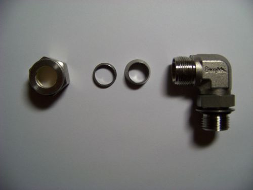 Swagelok ss-810-2-8st male elbow 1/2&#034; tube x 3/4&#034;-16 sae/ms straight thread auct for sale