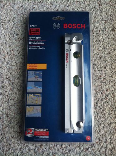 Bosch 100-ft beam torpedo 3 point laser level gpl3t - new sealed msrp $100.00 for sale