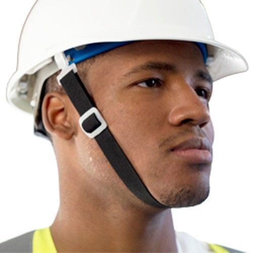 Brand new black elastic chin strap with clips for helmets and hard hats for sale