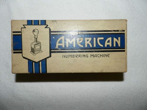 American Numbering Machine # 110 Vintage Used Five Movement 5 Wheels