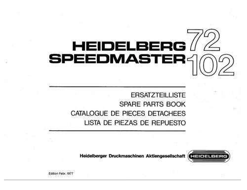 Heidelberg Speed Master 72 102 Parts Manual (013)