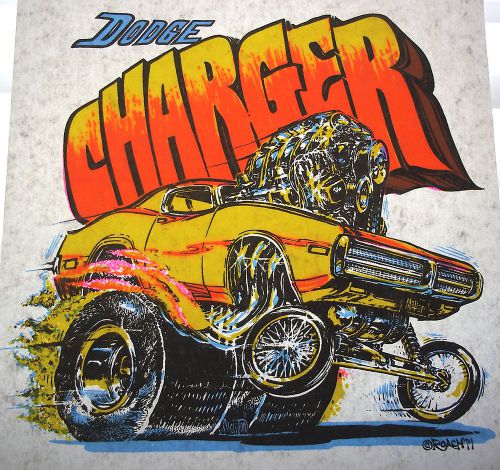 Dodge Charger Vintage 70&#039;s Roach T-Shirt transfer Iron on