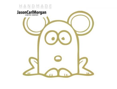 JCM® Iron On Applique Decal, Mouse Gold