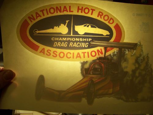 &#034;National Hot Rod Association&#034;  Transfer (Iron-on heat transfer only)