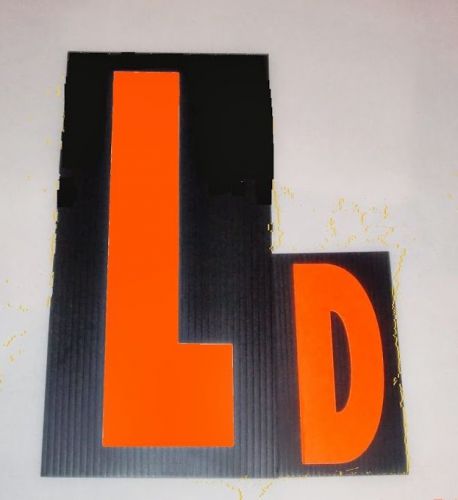 Black Sign Letter Set - Qty 220 - 110 16&#034; and 8&#034; ORANGE Letters - SPECIAL