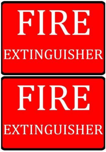 Two - Fire Extinguisher Vinyl Durable Business Company Important Notice Signs