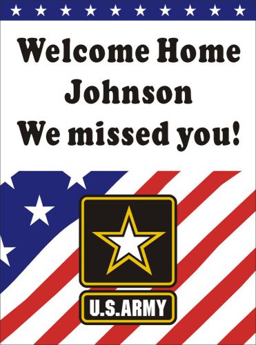 3ftX4ft Personalized Welcome Home US (U.S.) Army Soldier Banner Sign Poster