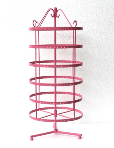 new fashion 288 holes pink rotating earrings display stand rack holder