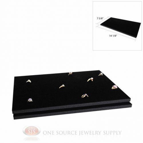2 Black Ring Display Pads Holds 72 Slot Rings Tray or Case Jewelry Insert