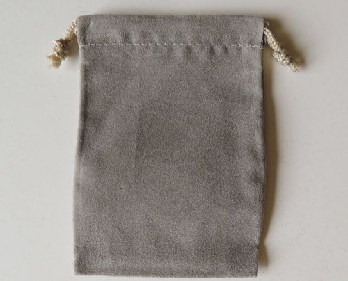 12 pcs Gray 3&#034;x 4” Jewelry Pouches Velour Gift Bags