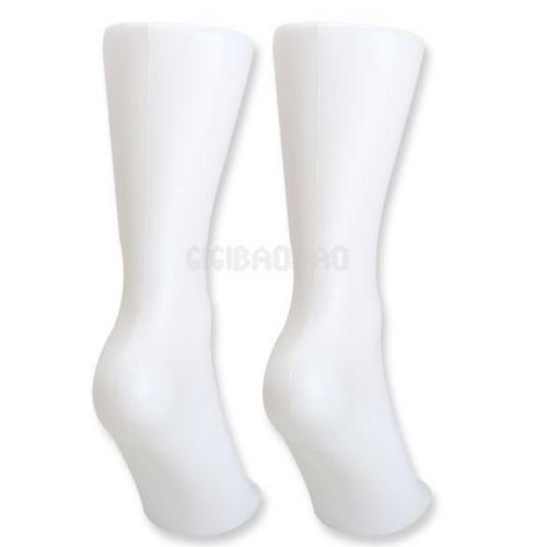#gib 2PCS Female Foot Sock Sox Display Mold Short Stocking Mannequin White