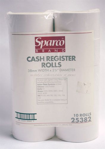 Sparco brand cash register rolls paper 38 mm x 2-3/4&#034; sharp delta anker 25382 for sale