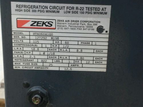 Zeks air compressor dryer