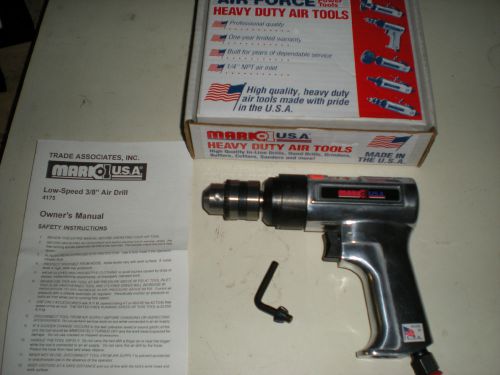AIR DRILL MADE IN USA MARK1 4175 pneumatic tool JACOBS chuck 3/8&#034; NIB