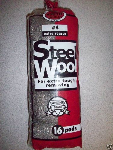 Steel Wool - Ext, Ext Coarse #4-16 Pads in One Package
