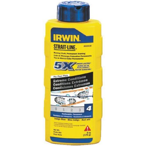 Irwin 4935518 Permanent Stain Marking Chalk Line Chalk-6OZ BLU PERM STAIN CHALK