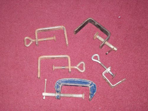 FIVE MEDIUM/ SMALL HAND CLAMPS. MODELLING,ENGINEER,CRAFT,SHED ETC.UNUSED.