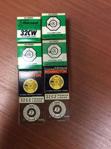 Ramset (8) boxes of 100 2#4-4#3-2#2  22 cal single shot loads new for sale