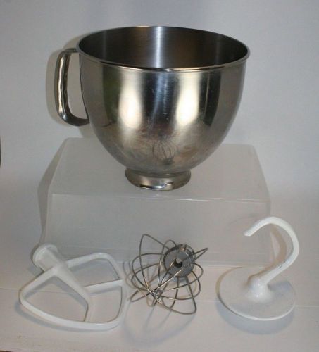 Kitchenaid ksm150 5 qt mixing bowl plus attachments for sale