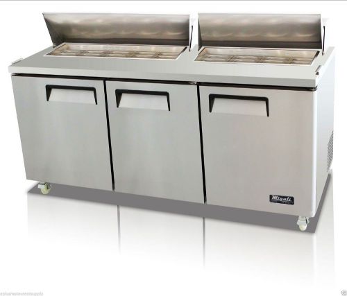 Migali 3 door 72&#034; sandwich prep table - c-sp72-18 ,free shipping !!! for sale