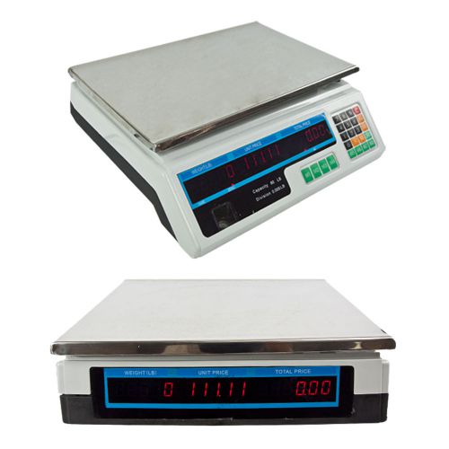 New counting weight price digital scale 60lb food meat computing produce market for sale