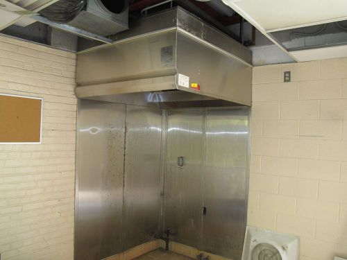 EVS COMMERCIAL RESTURANT STAINLESS HOOD WITH ROOF FAN AND ANSUL SUPPRESSION