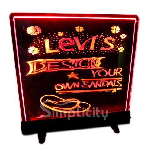 Flashing LED Erasable Writing Menu Board for Advertising Businesses 17&#034; x 17&#034;